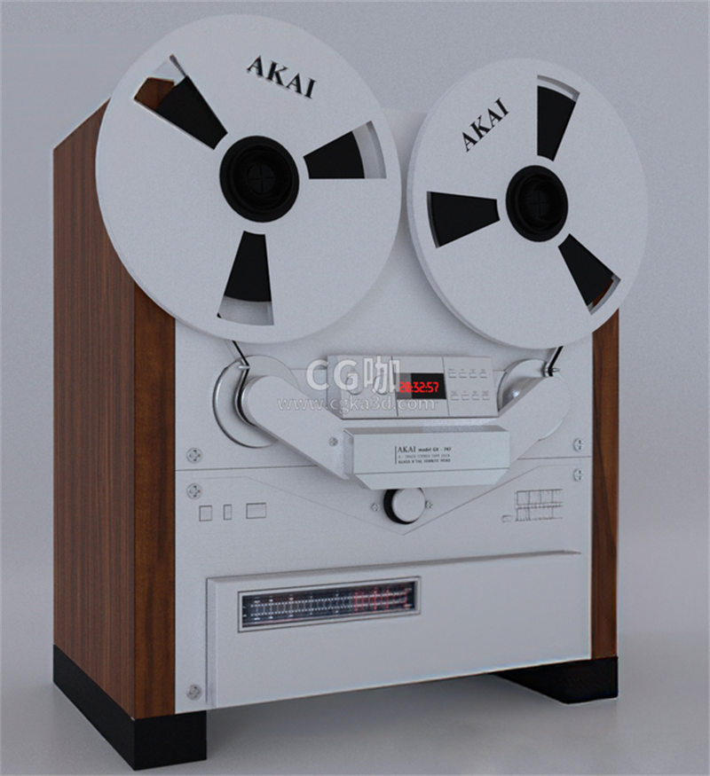 CG咖-复古开盘机模型开盘录音机模型