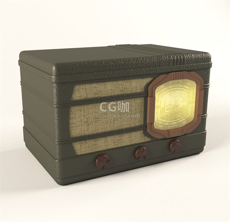 CG咖-收音电唱两用机模型收音机模型