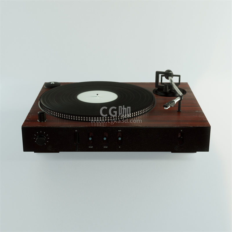 CG咖-黑胶唱机模型唱片机模型留声机模型黑胶唱盘模型