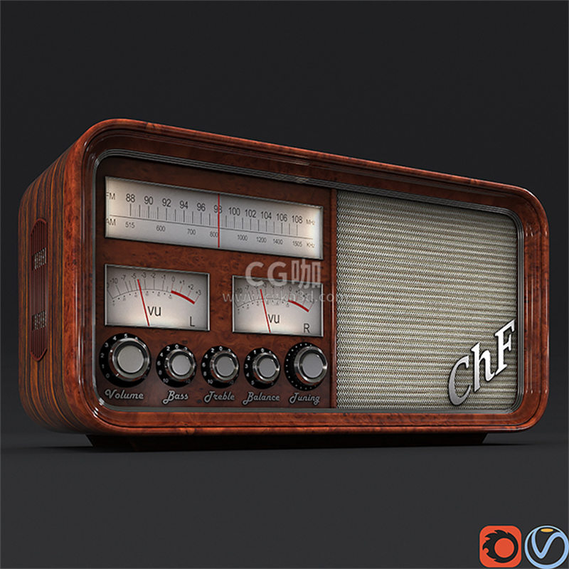 CG咖-复古收音机模型