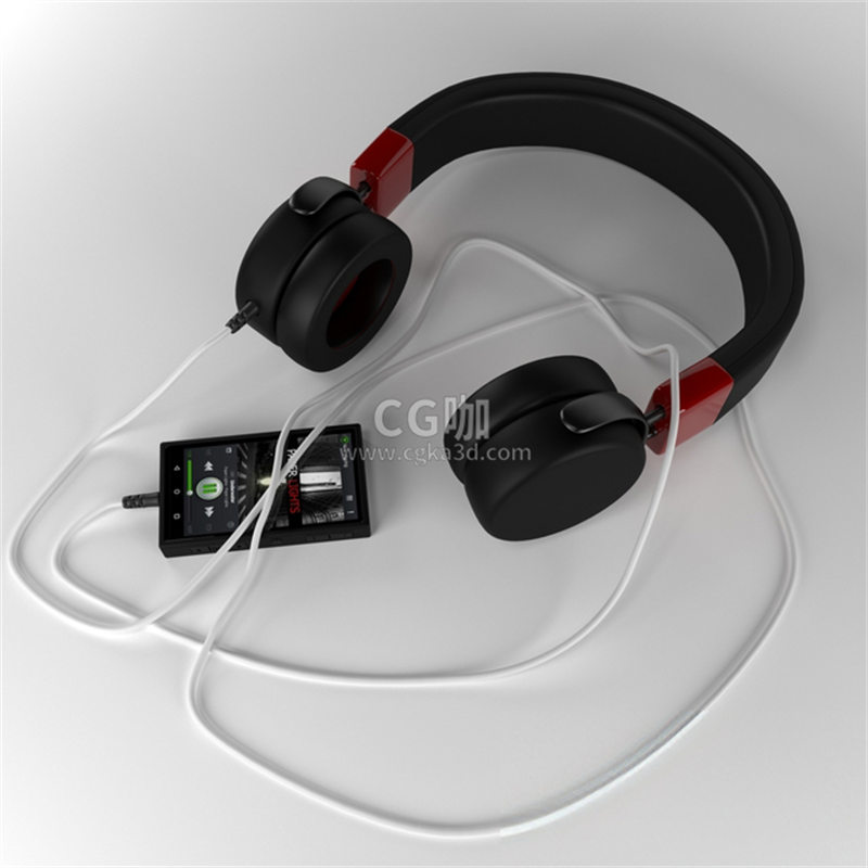 CG咖-MP4模型头戴式耳机模型