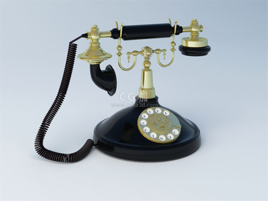 CG咖-座机电话模型复古电话模型