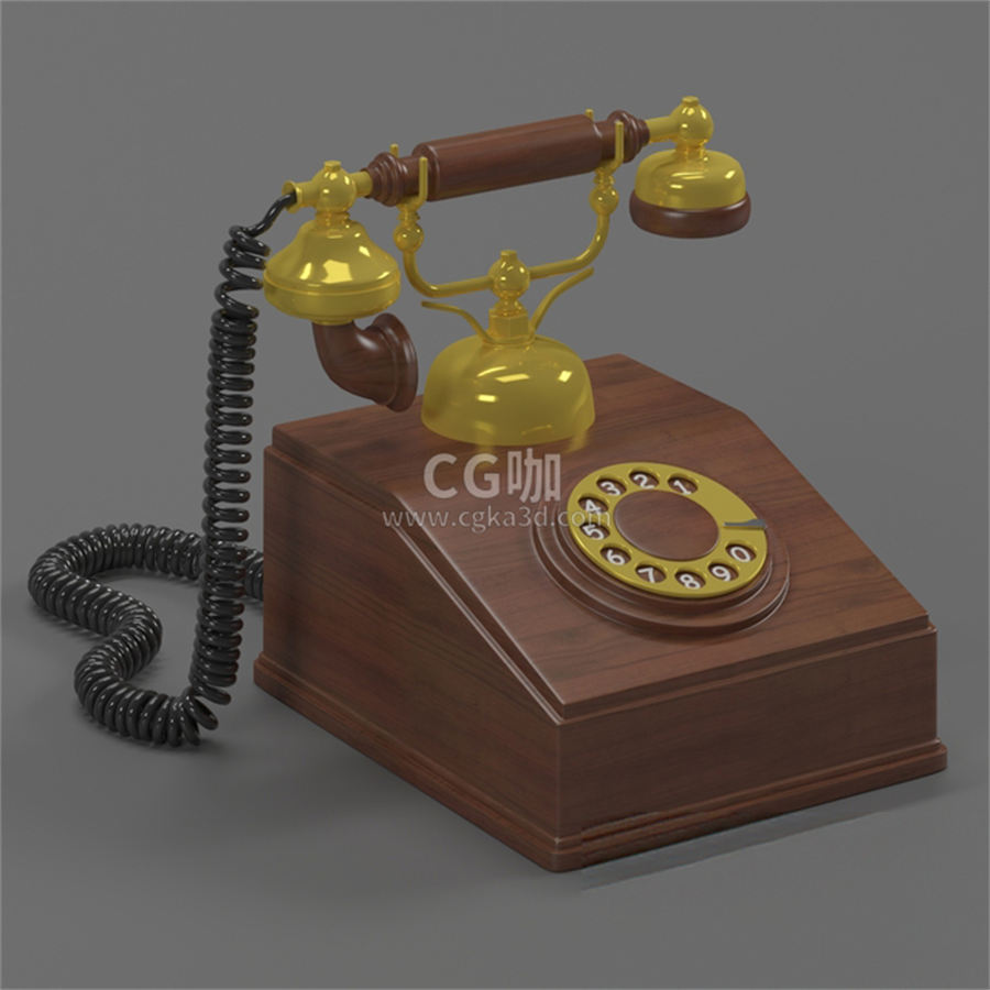 CG咖-座机电话模型复古电话模型