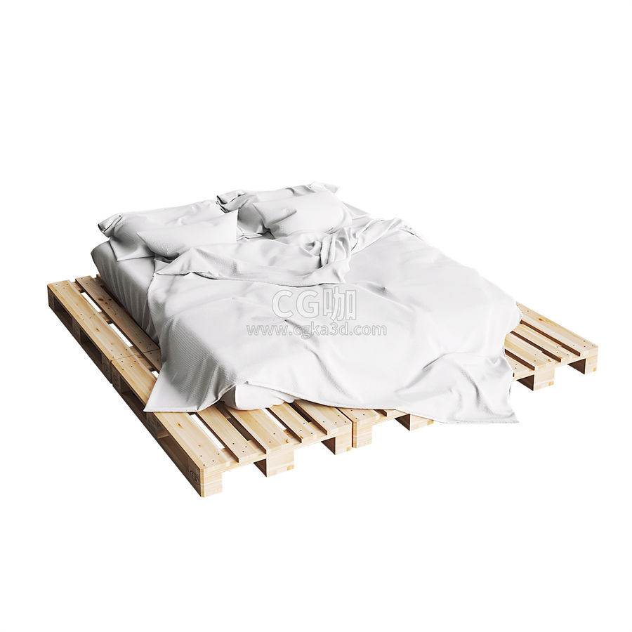 CG咖-床模型枕头模型被套模型