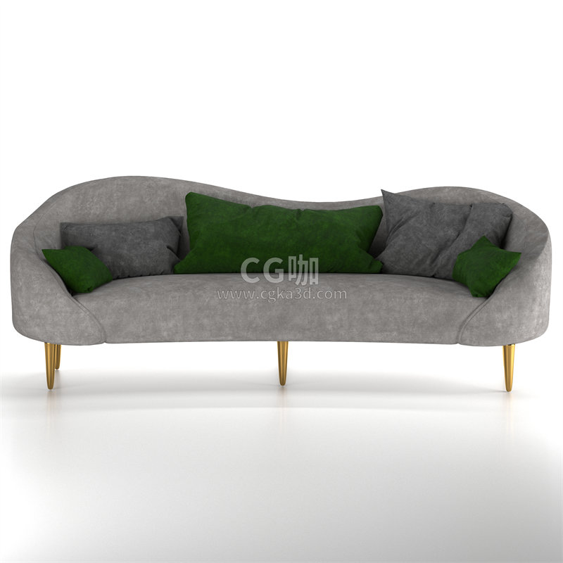 CG咖-沙发模型抱枕模型