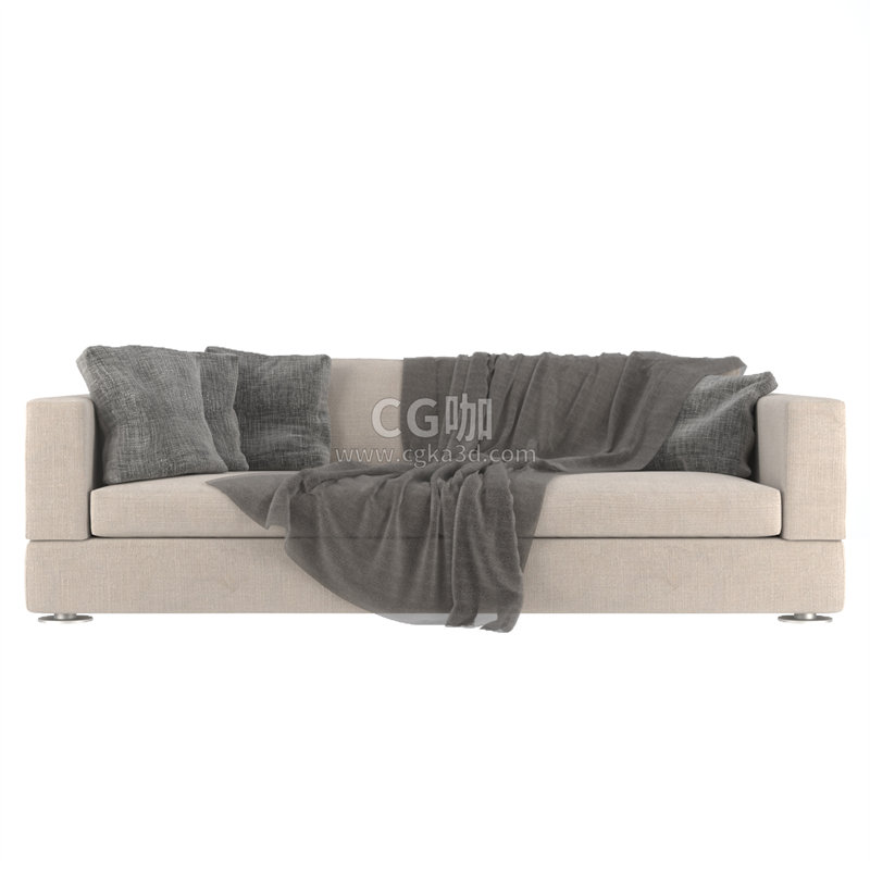 CG咖-沙发模型毯子模型抱枕模型