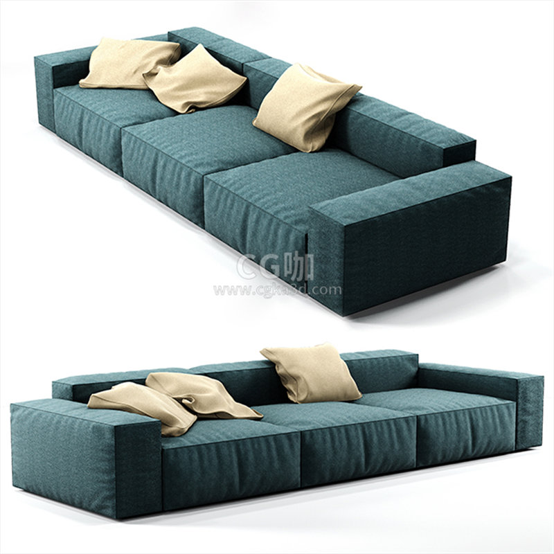 CG咖-沙发模型抱枕模型