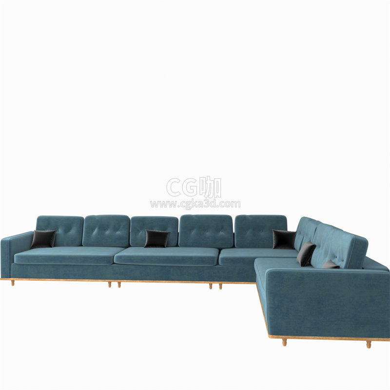 CG咖-L型沙发模型抱枕模型