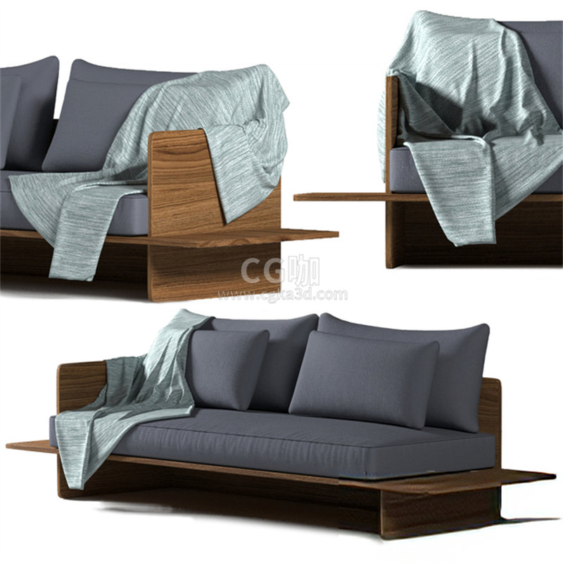 CG咖-沙发模型靠枕模型