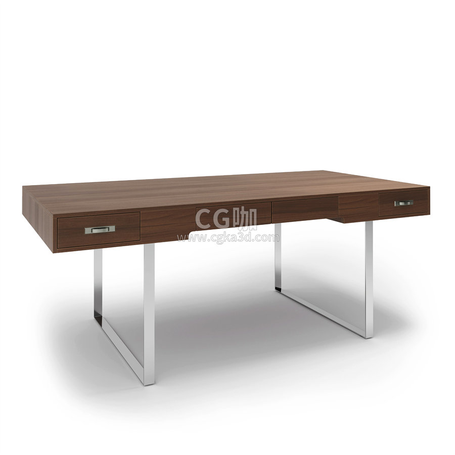 CG咖-写字台桌模型办公桌模型书桌模型