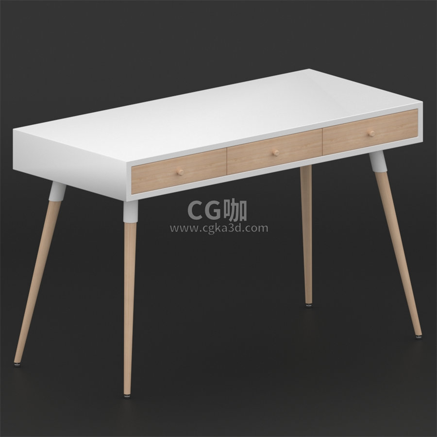 CG咖-办公桌模型书桌模型