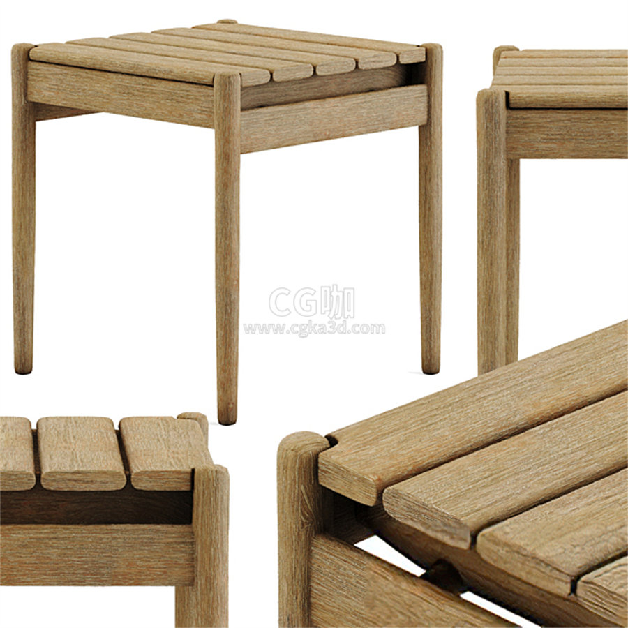 CG咖-边桌模型小木桌模型