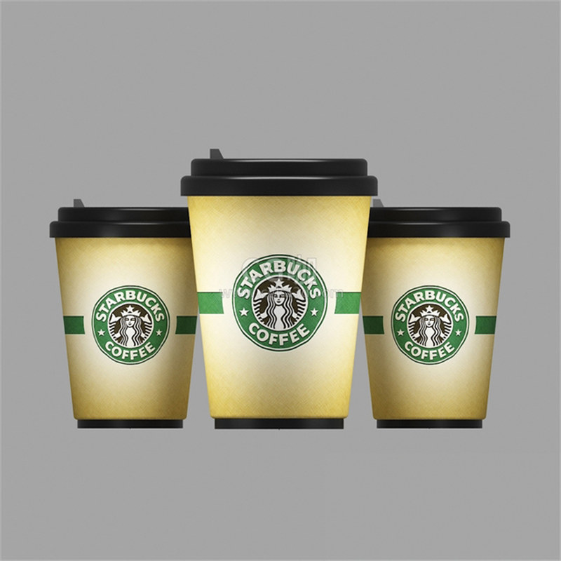 CG咖-一次性饮料杯模型星巴克咖啡杯模型一次性包装杯模型