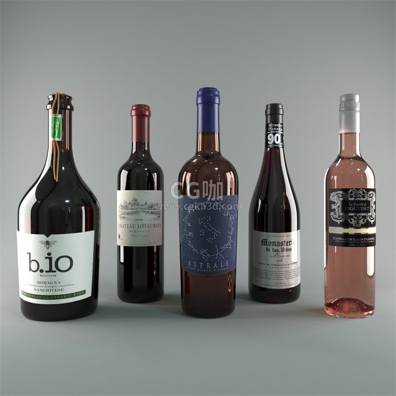 CG咖-红酒模型洋酒模型酒瓶模型葡萄酒模型
