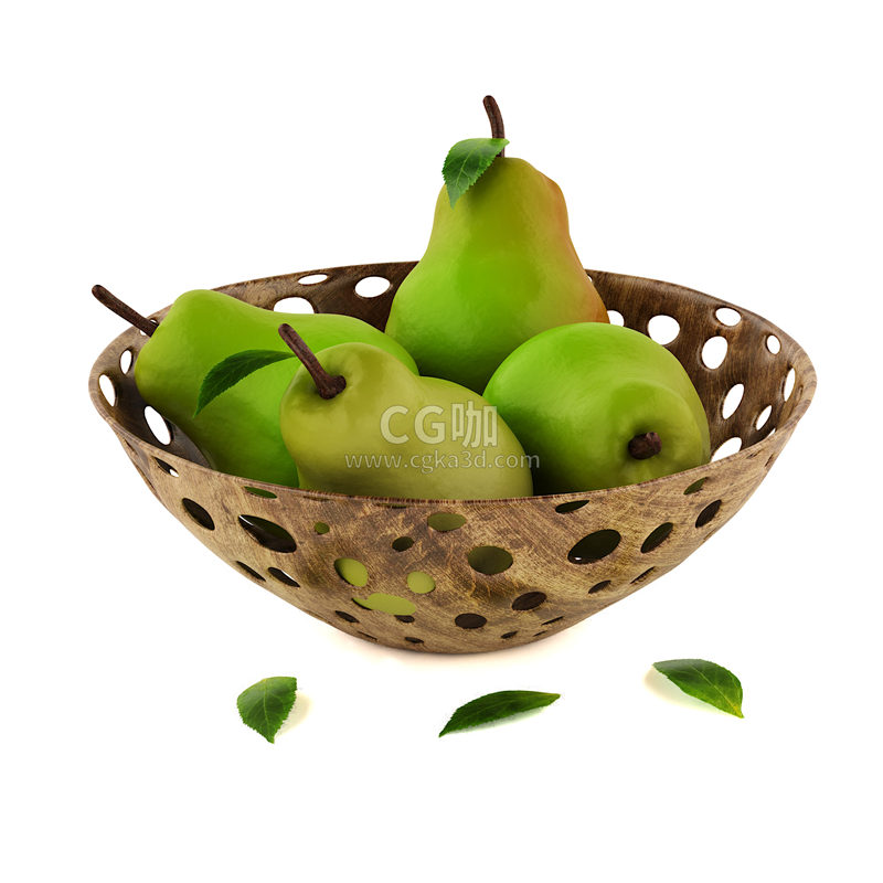 CG咖-梨子模型果盘模型水果模型