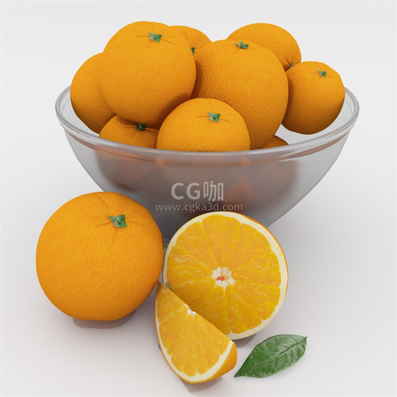 CG咖-橙子模型水果模型