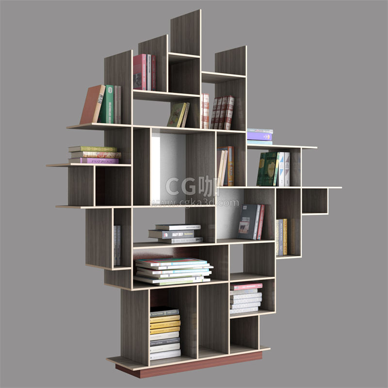 CG咖-书本模型书籍模型故事书模型书架模型展示架模型