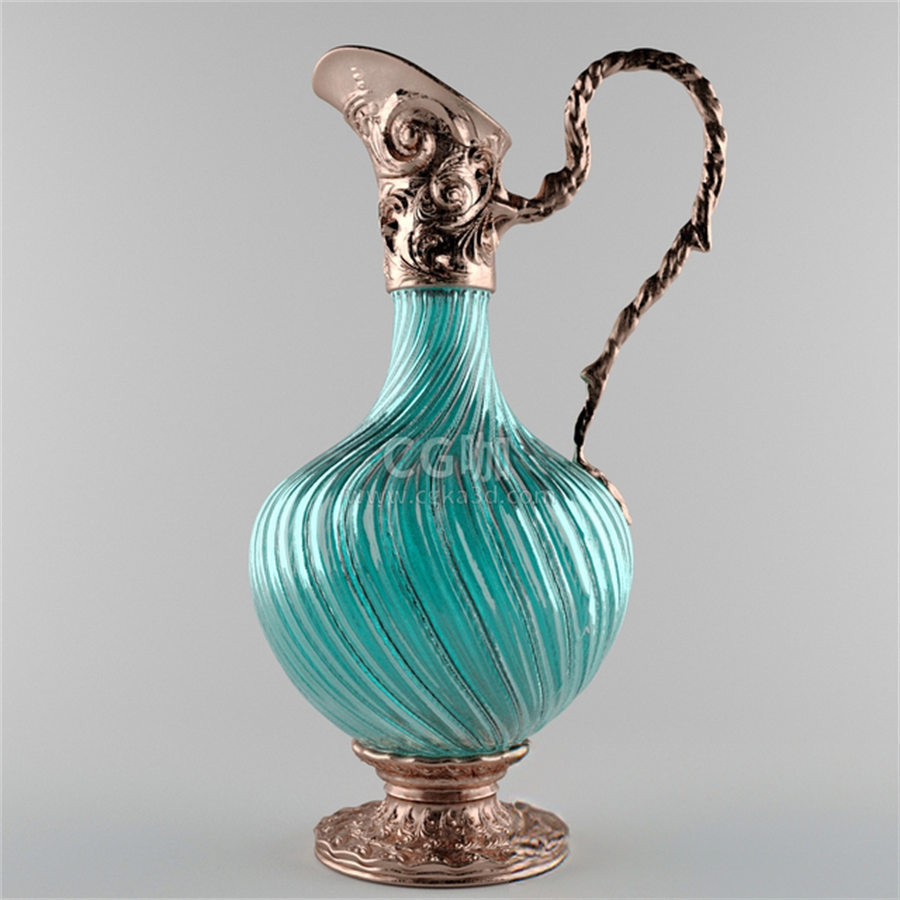 CG咖-复古花瓶模型古董瓶模型