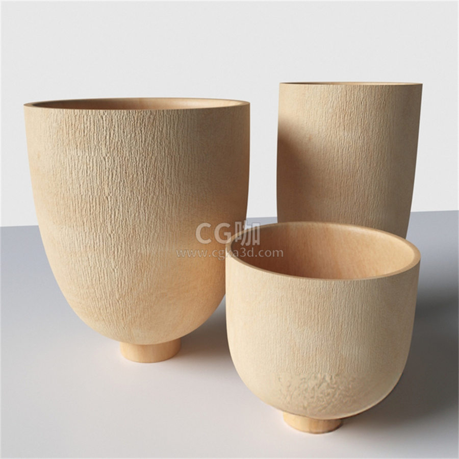 CG咖-高脚花瓶模型花盆模型