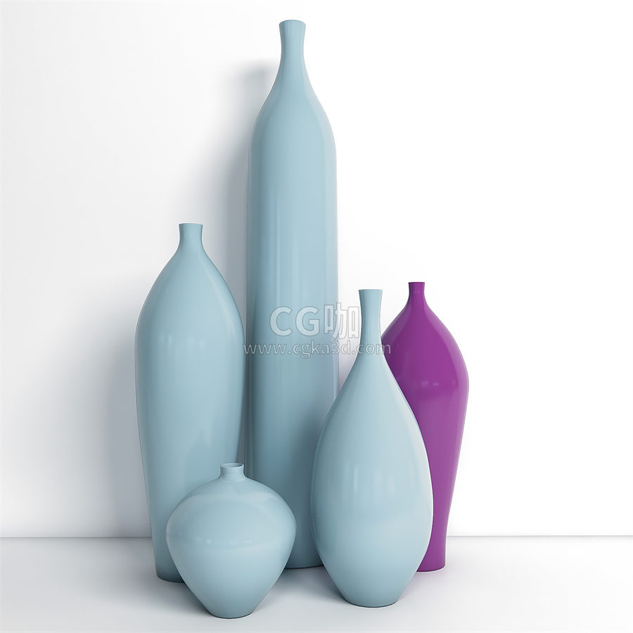 CG咖-装饰花瓶模型高脚花瓶模型