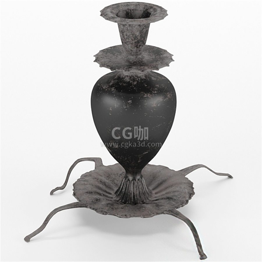 CG咖-老式花瓶模型老式烛台模型