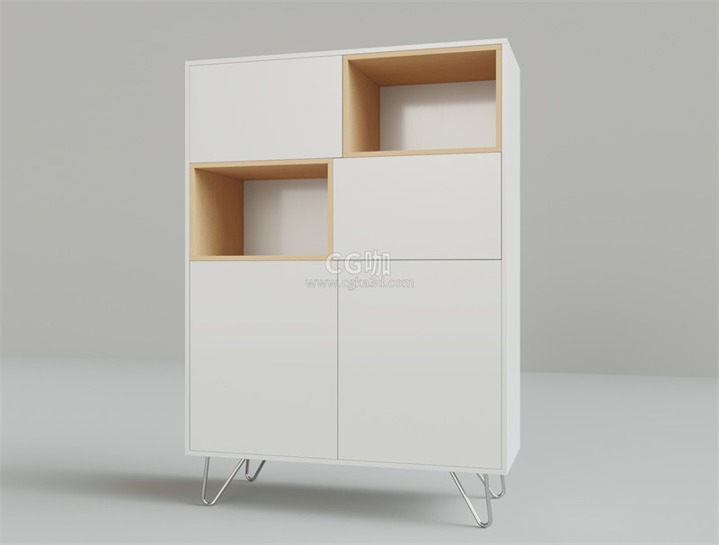 CG咖-柜子模型书柜模型储物柜模型