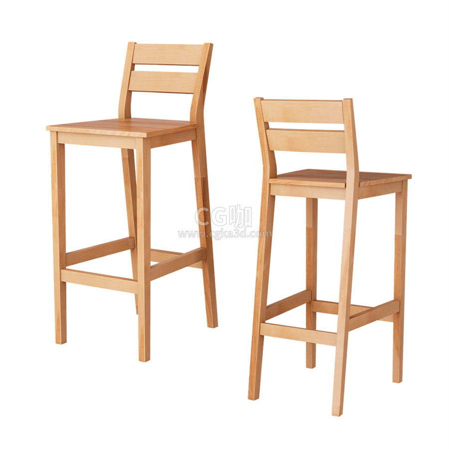 CG咖-椅子模型实木椅模型高脚椅模型