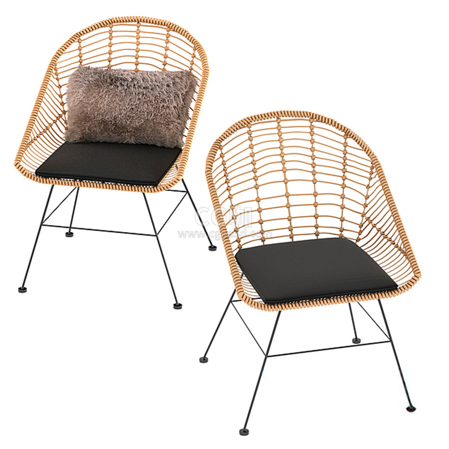 CG咖-椅子模型靠背椅模型咖啡椅模型