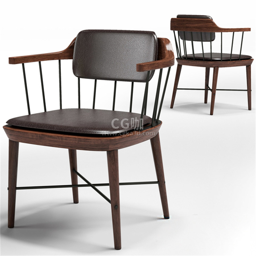 CG咖-椅子模型木椅模型圈椅模型