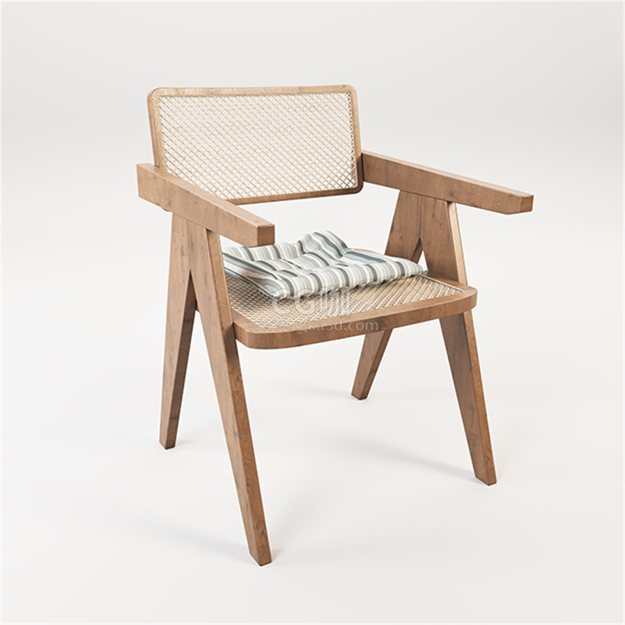 CG咖-椅子模型餐椅模型靠背椅模型木椅模型扶手椅模型