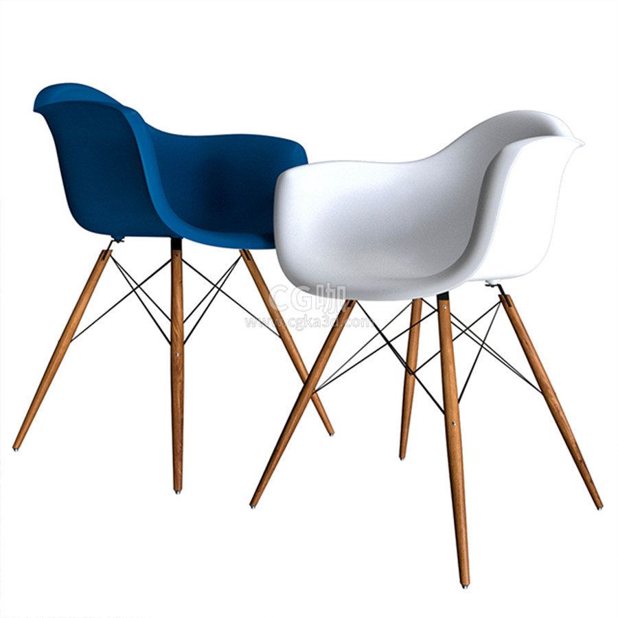CG咖-椅子模型咖啡椅模型靠背椅模型