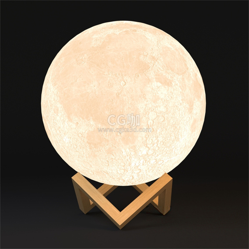 CG咖-灯具模型装饰台灯月球灯模型