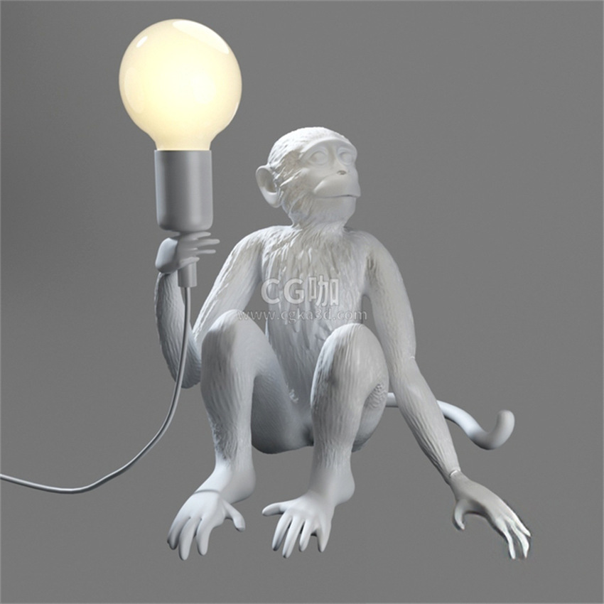 CG咖-灯具模型猴子装饰台灯模型猴子台灯模型