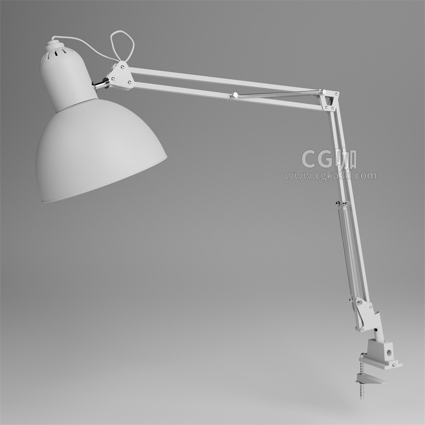 CG咖-灯具模型阅读台灯模型护眼灯模型长臂伸缩台灯模型夹式台灯模型