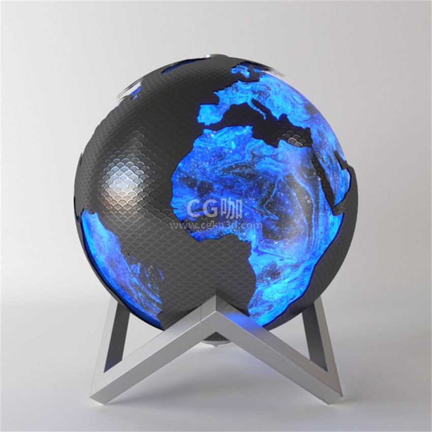 CG咖-灯具模型装饰台灯模型地球仪台灯模型
