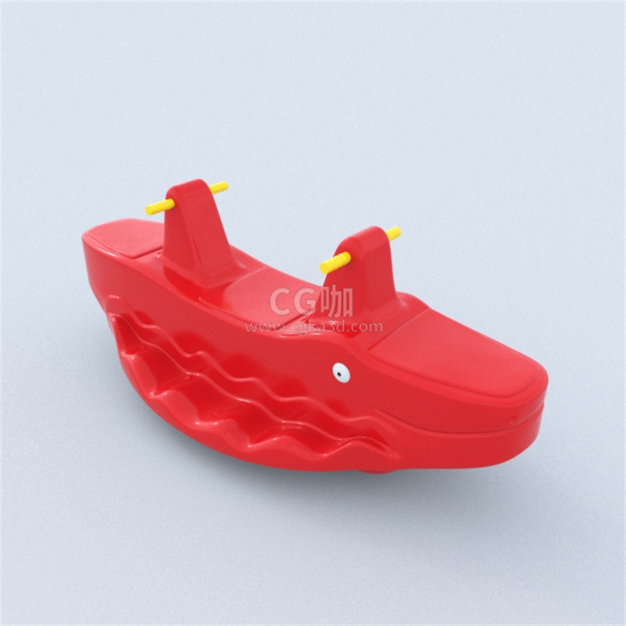 CG咖-儿童玩具模型儿童摇车模型塑料跷跷板模型