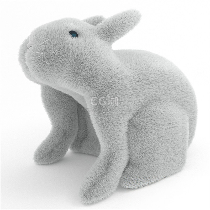 CG咖-兔子玩偶模型兔子毛绒玩具模型兔子娃娃模型