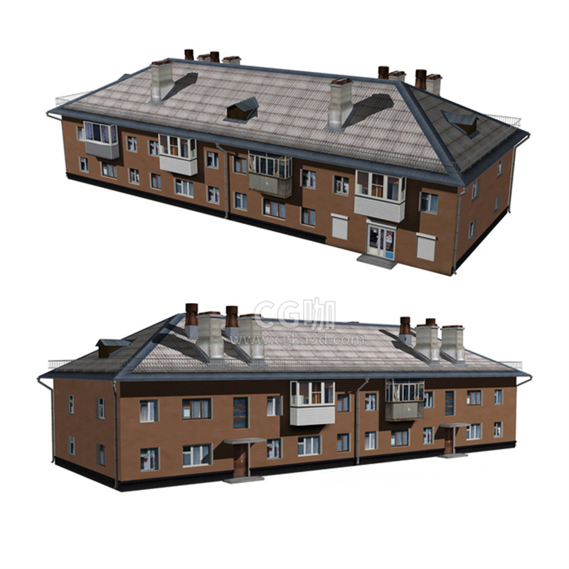 CG咖-房子模型建筑模型房屋模型