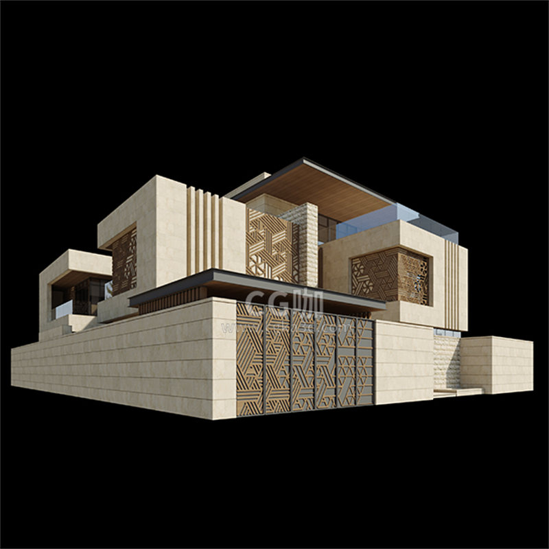 CG咖-房屋模型房子模型建筑模型豪华住宅模型