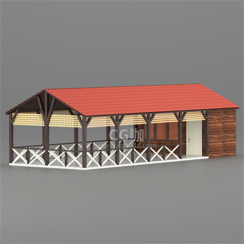 CG咖-小木屋模型小房子模型