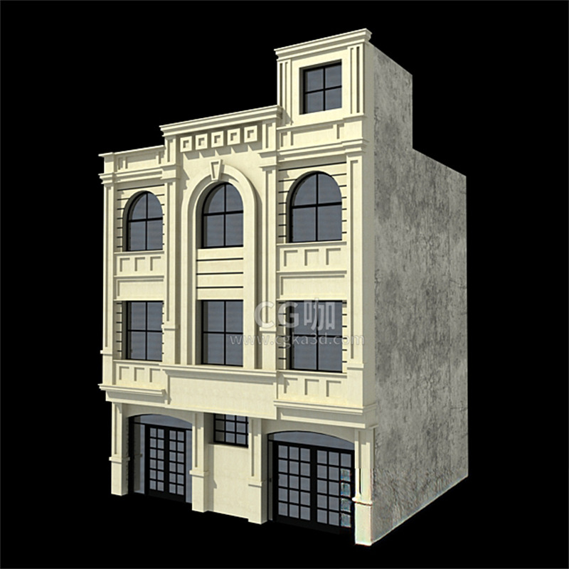 CG咖-房屋模型房子模型建筑模型多层住宅模型多层住房模型