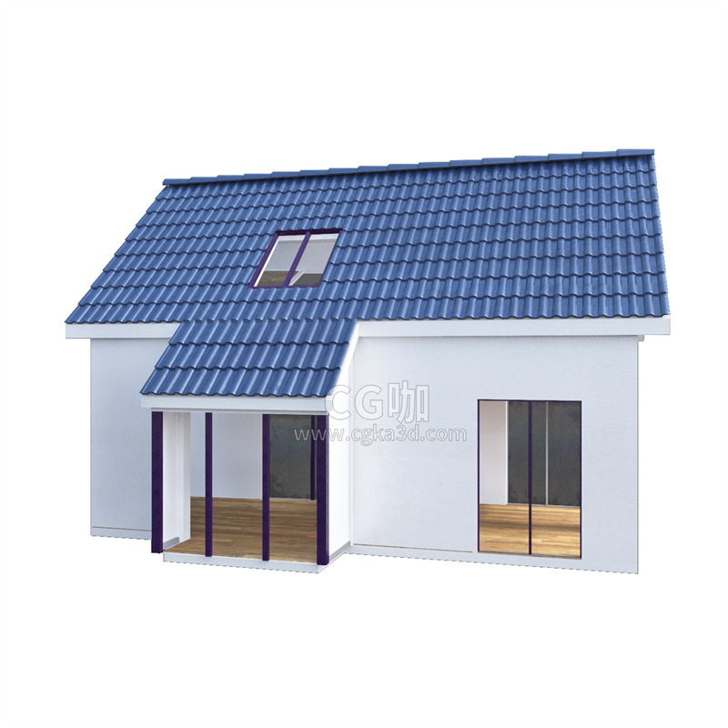 CG咖-房屋模型房子模型建筑模型瓦房模型住房模型