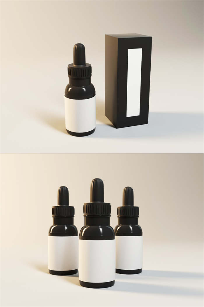 CG咖-护肤品瓶模型精华瓶模型滴管瓶模型护肤品包装盒模型