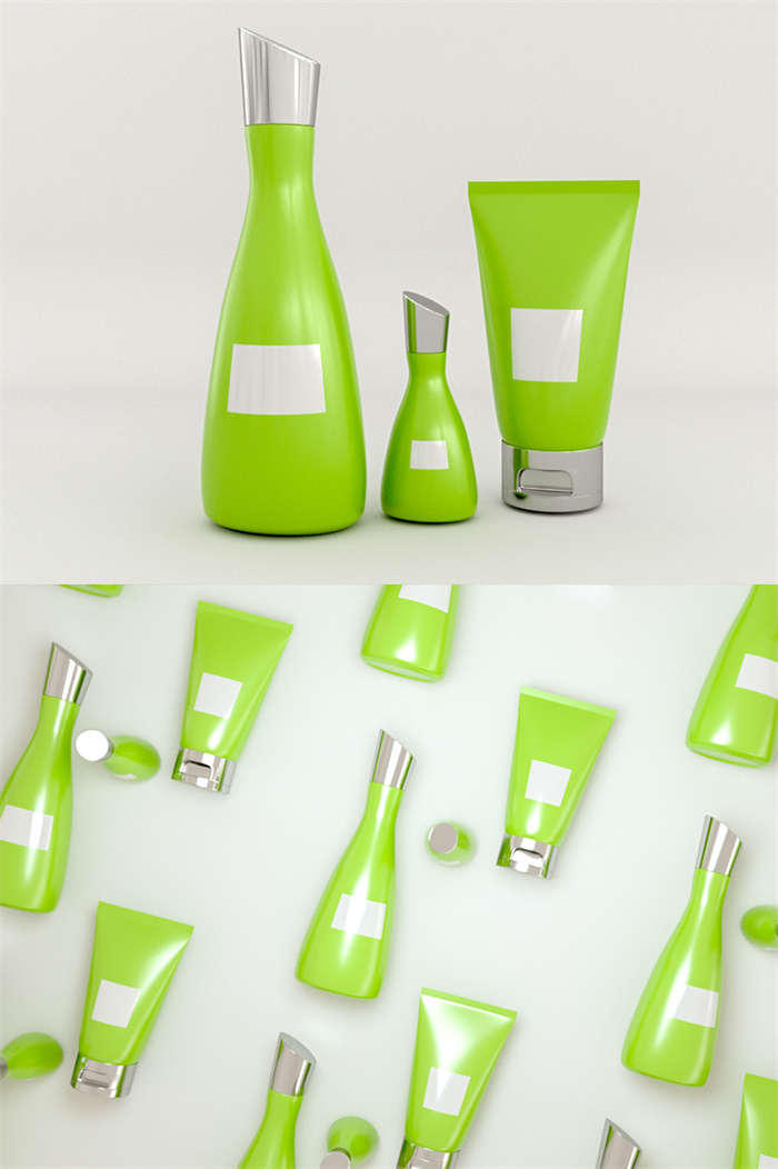 CG咖-护肤品包装瓶模型洗面奶包装盒模型