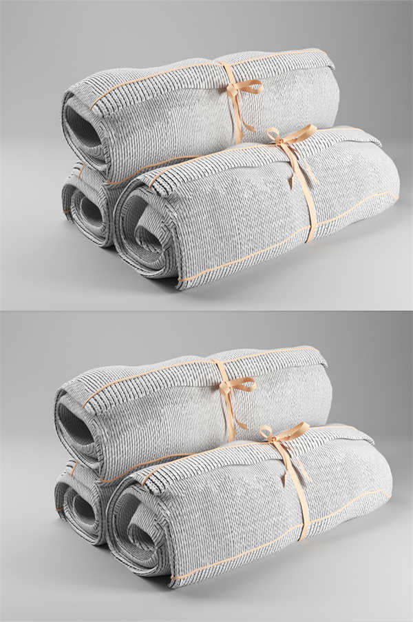 CG咖-浴室用品模型毛巾模型洗澡巾模型擦脸巾模型