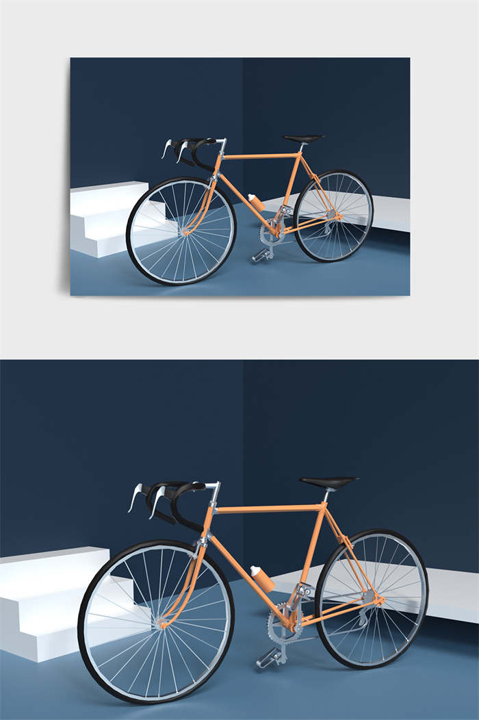 CG咖-单车模型自行车模型脚踏车模型自行车产品场景模型