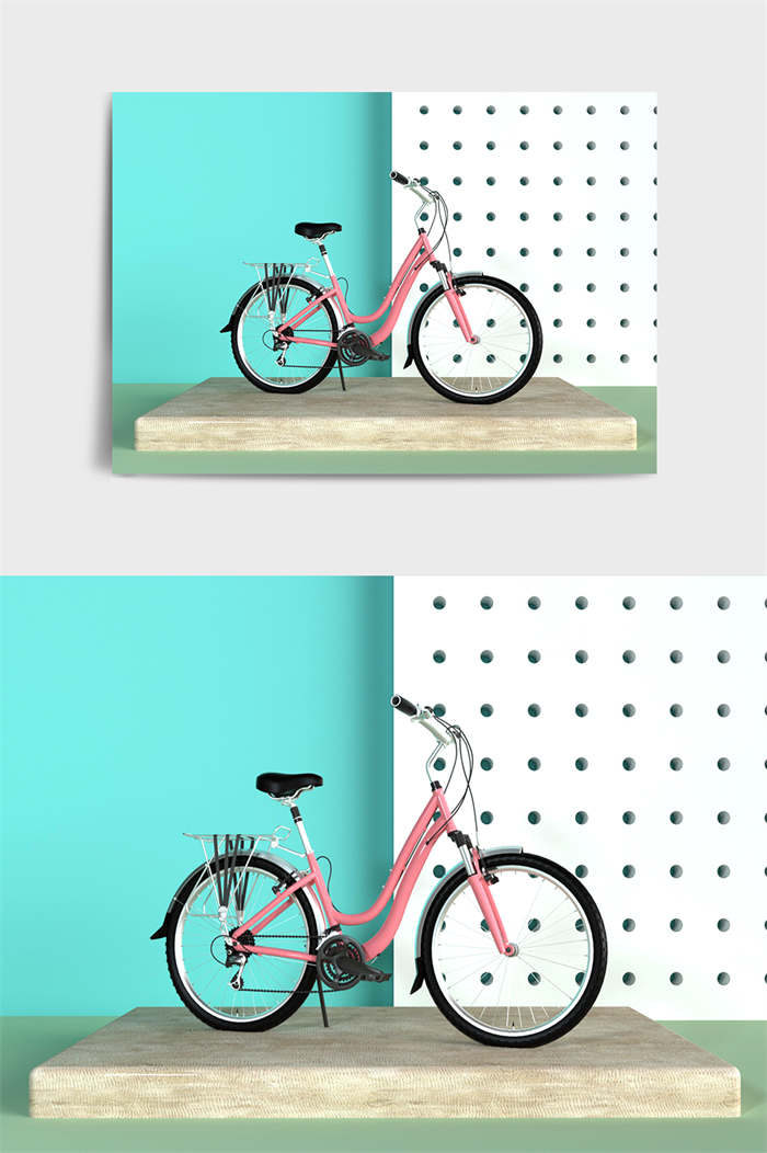 CG咖-单车模型自行车模型脚踏车模型自行车产品场景模型