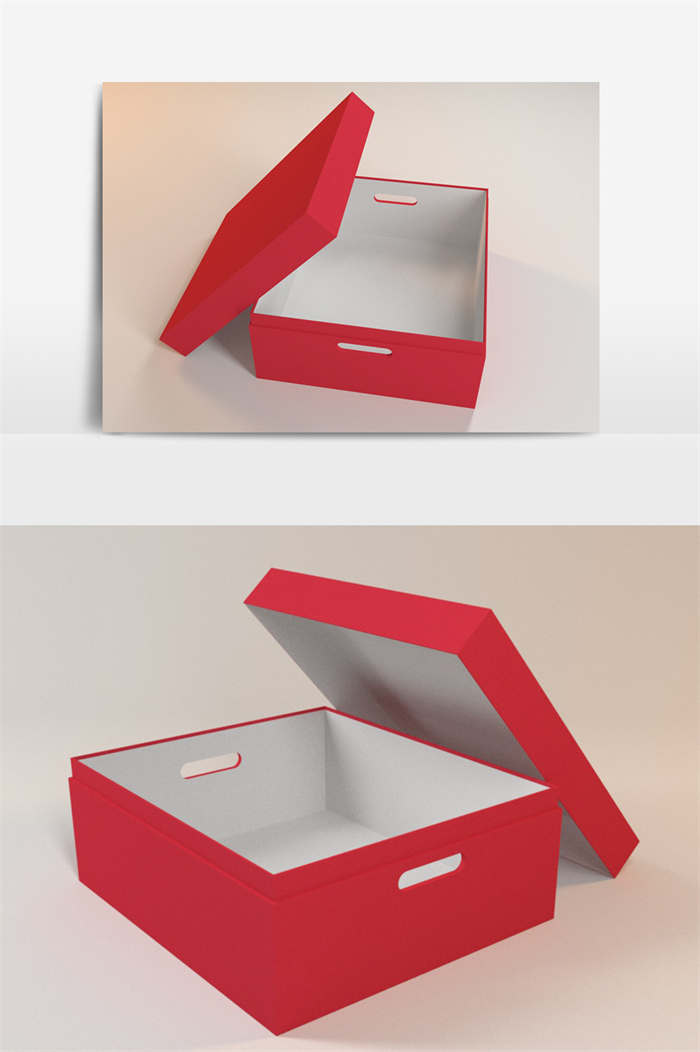 CG咖-收纳盒模型储物盒模型鞋盒模型包装盒模型