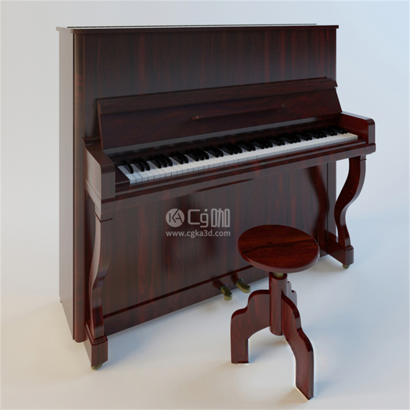 CG咖-乐器模型立式钢琴模型电钢琴模型