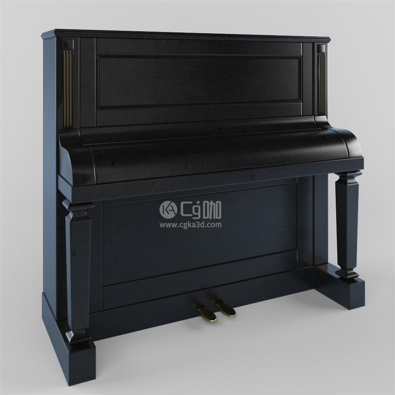CG咖-乐器模型古董钢琴模型